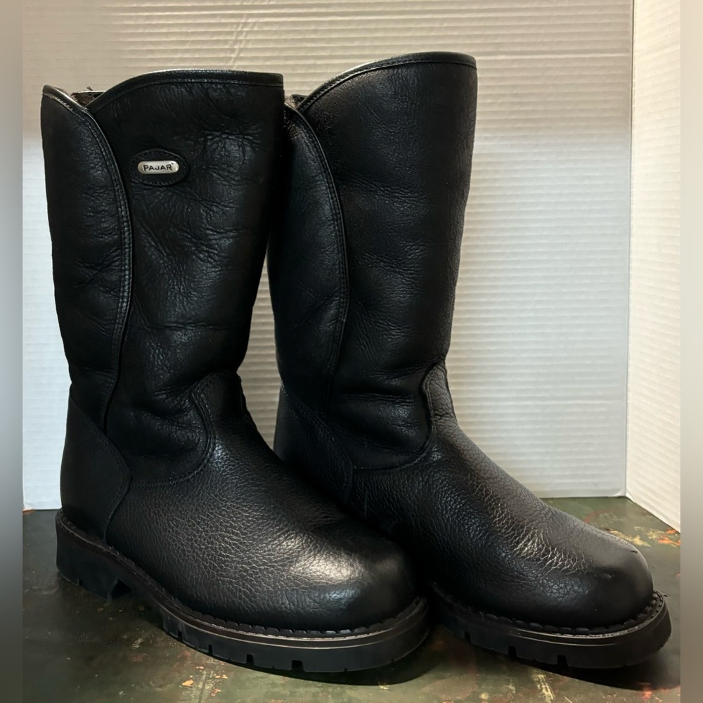 Pajar Women’s Vintage Sheep Wool Shearling  Lined Black Winter Boots Size 8